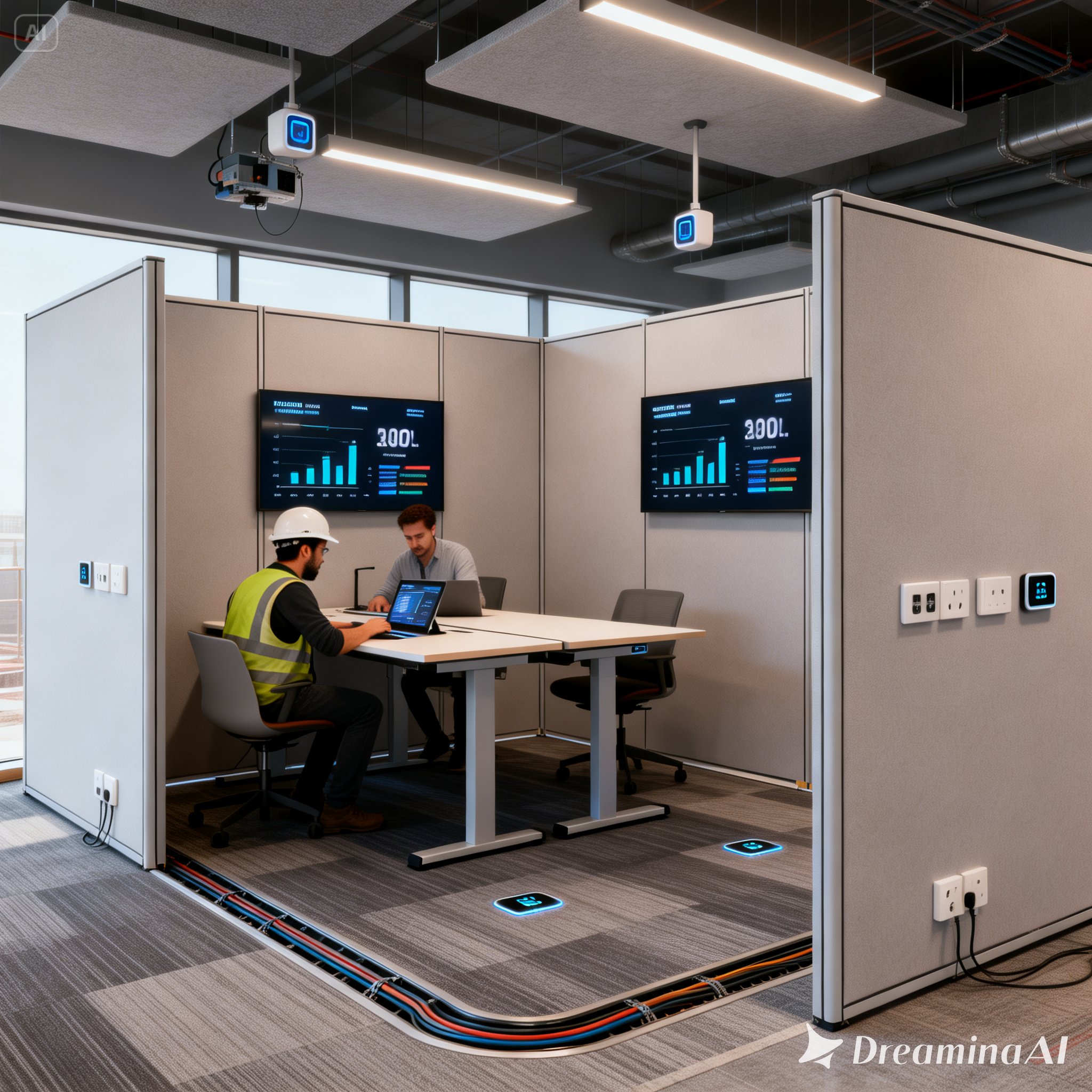 Office interior design and renovation project in Jakarta by PT Macroreksa